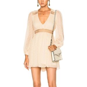 Zimmermann Cream Sheer Polka Dot Jumpsuit